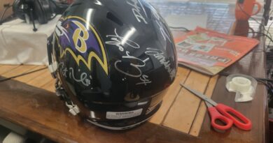 Autographed Ravens Helmet