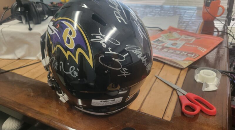 Autographed Ravens Helmet