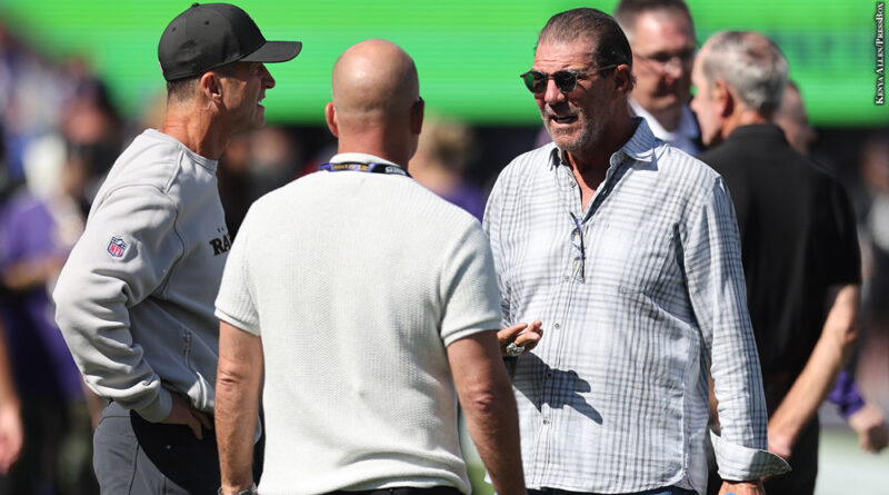 John Harbaugh, Eric DeCosta, Steve Bisciotti